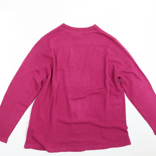Julipa Womens Pink  Knit Wrap Jumper Size 16