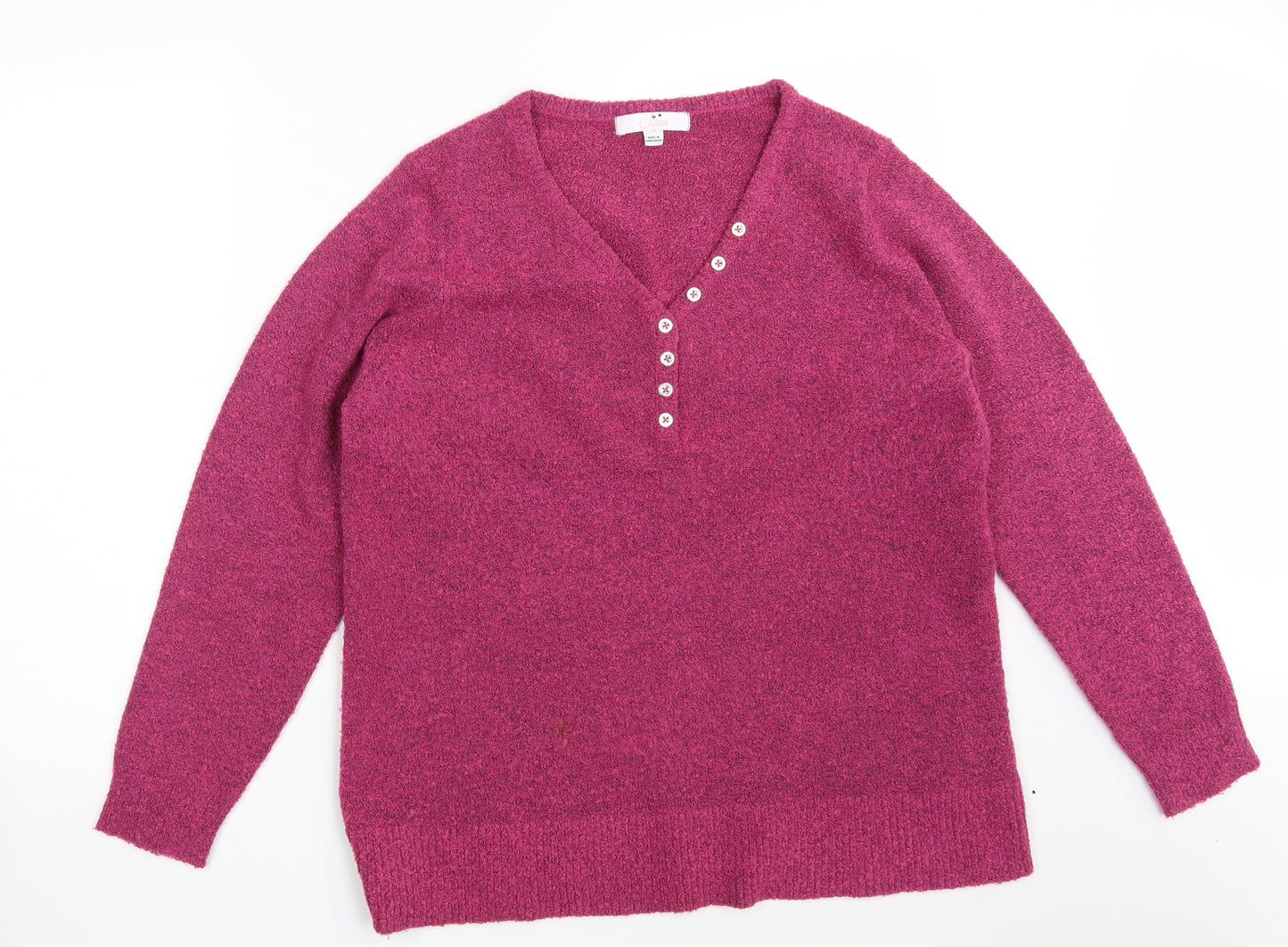 Julipa Womens Pink  Knit Pullover Jumper Size 16