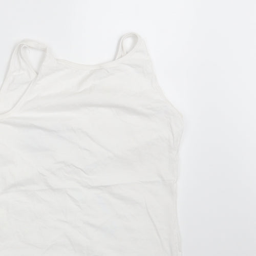Gildan Womens White   Basic Tank Size L