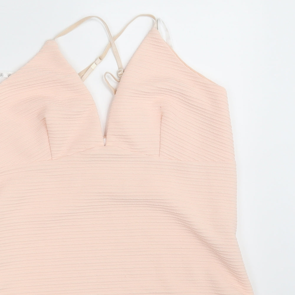 Missguided Womens Pink   Bodysuit One-Piece Size 14