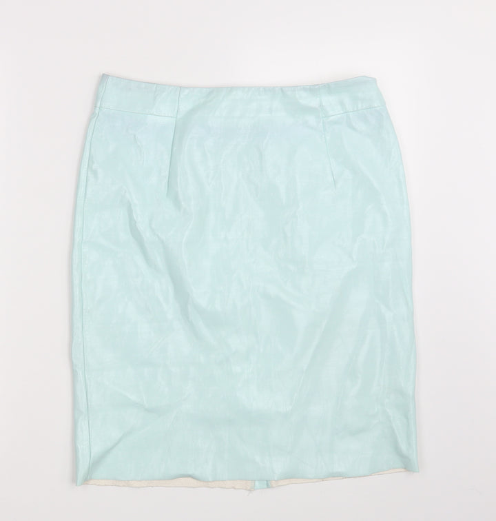 Topshop Womens Green   Straight & Pencil Skirt Size 12