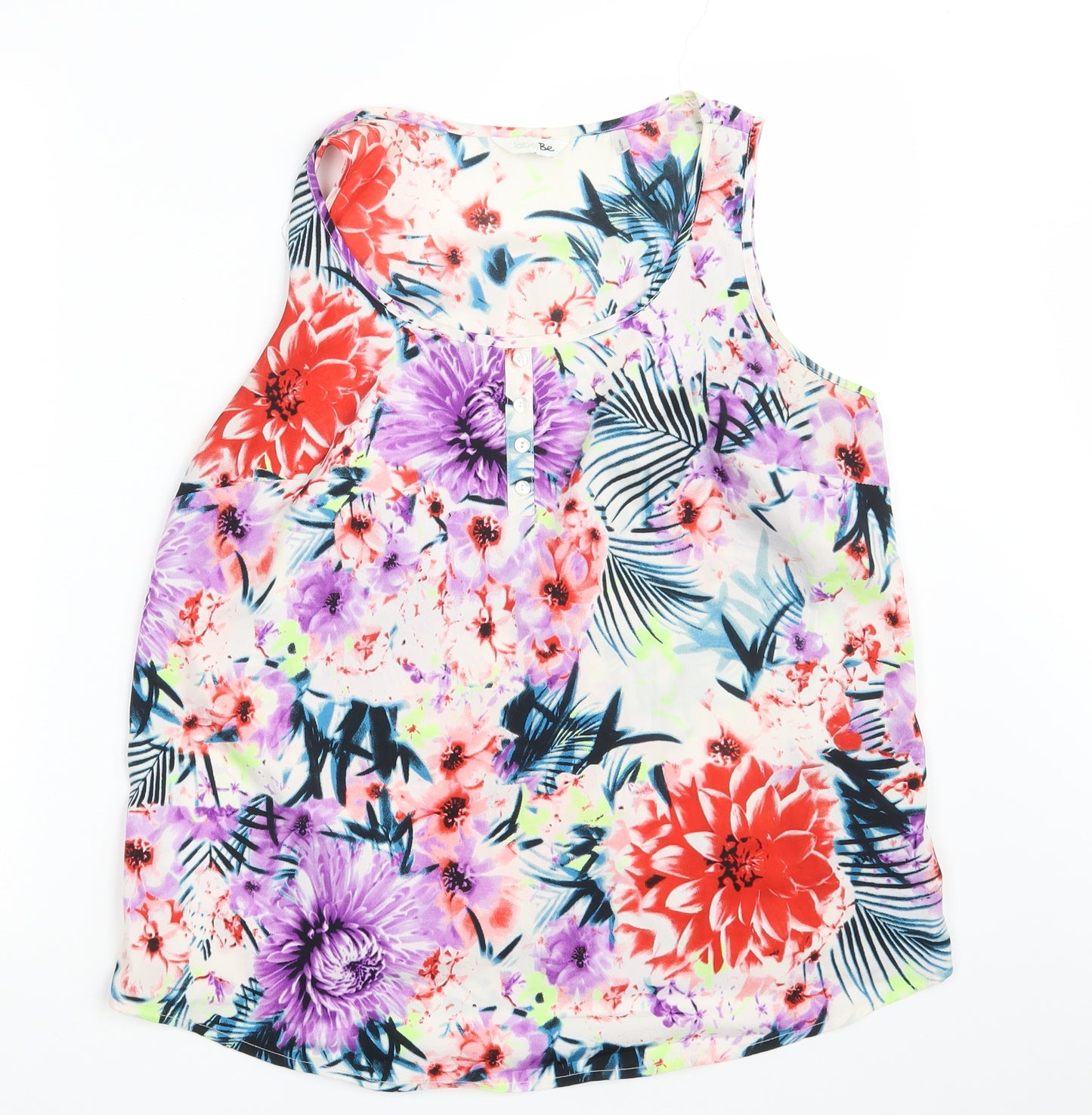 Label Be Womens Multicoloured Floral  Basic Tank Size 14