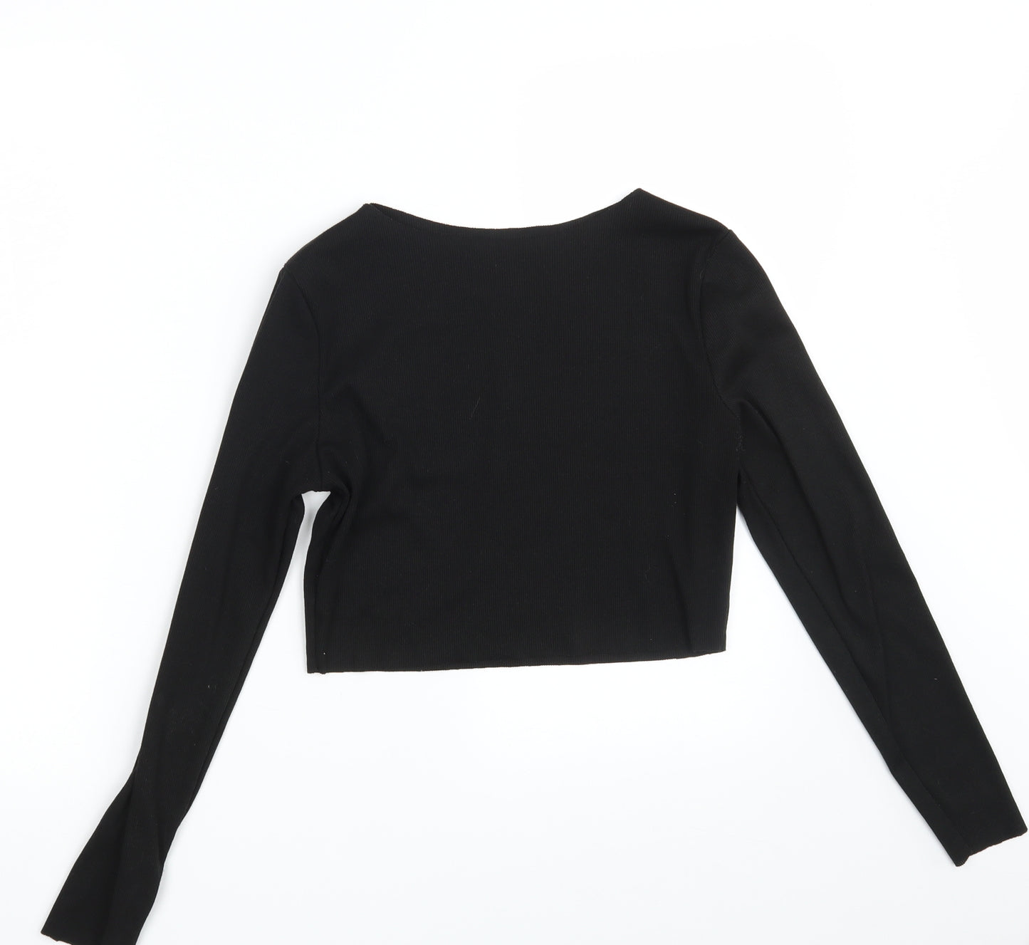 Preworn Womens Black   Cropped T-Shirt Size L