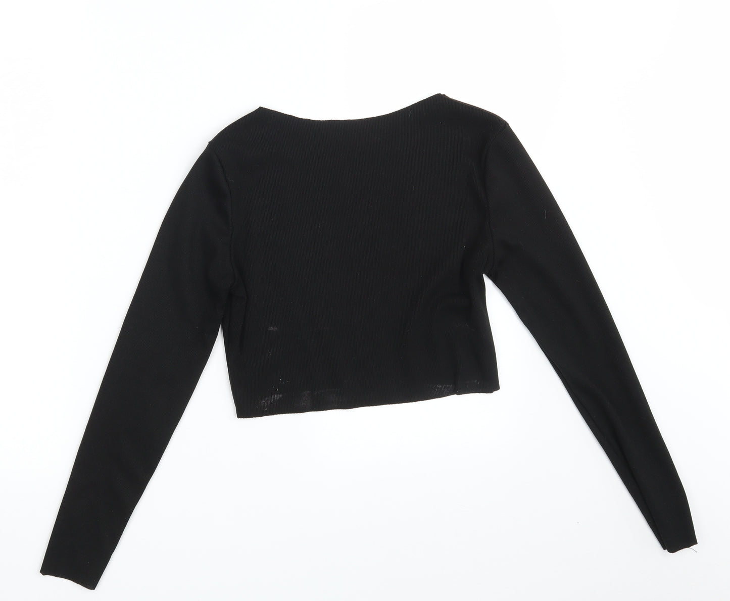 Preworn Womens Black   Cropped T-Shirt Size L