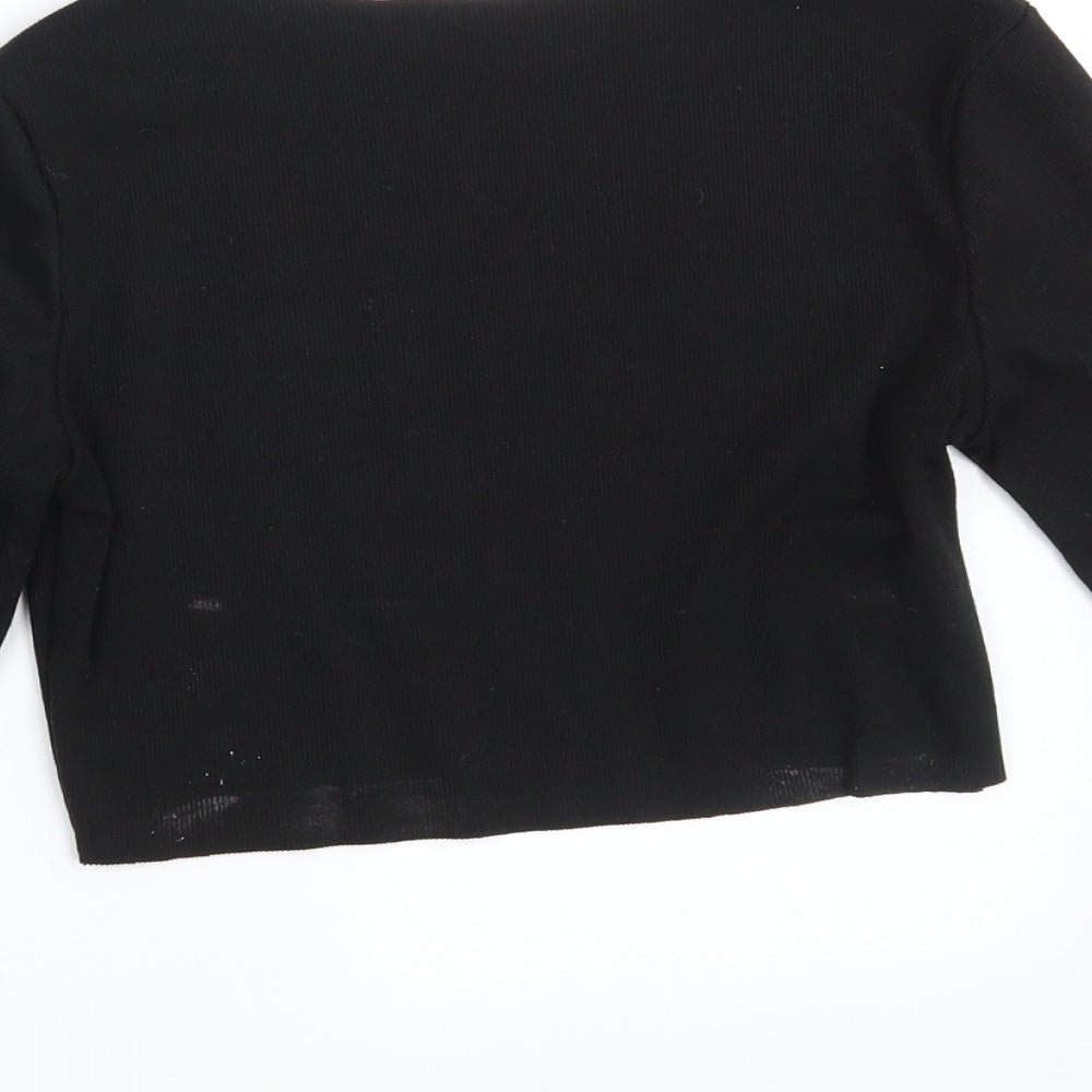 Preworn Womens Black   Cropped T-Shirt Size L