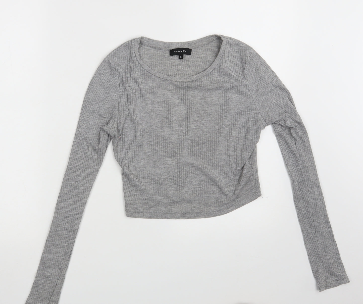 New Look Womens Grey   Cropped T-Shirt Size 8