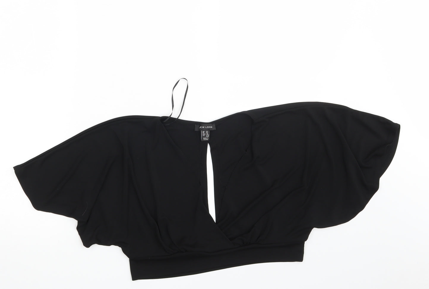 New Look Womens Black   Cropped Blouse Size 14
