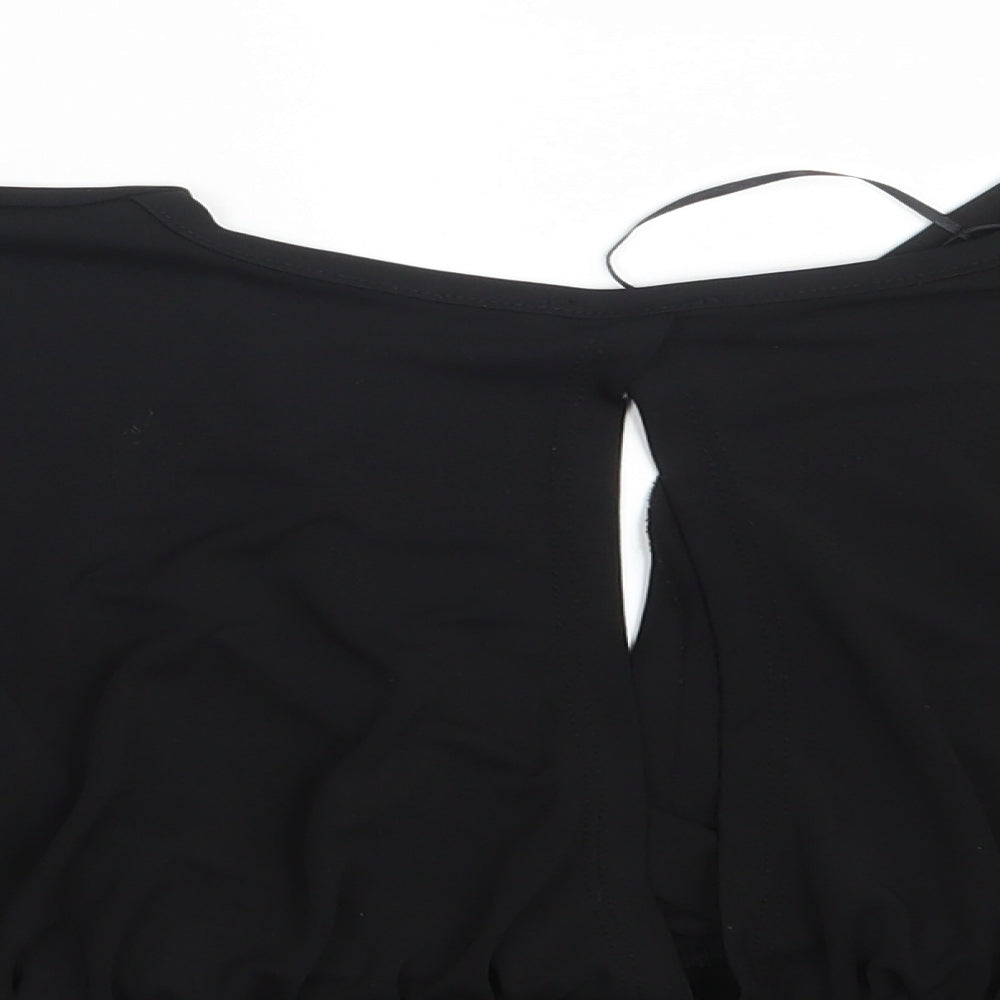 New Look Womens Black   Cropped Blouse Size 14