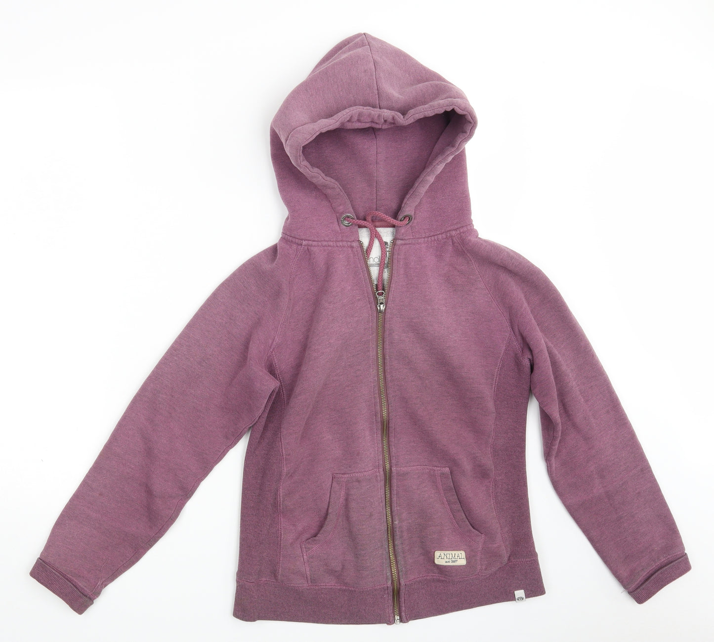 Animal Womens Pink   Full Zip Hoodie Size 8