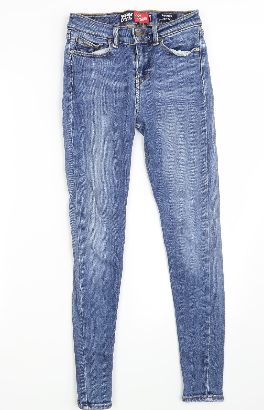 Superdry Womens Blue  Denim Skinny Jeans Size 26 in L26 in