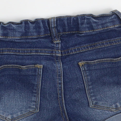 Denim Co.  Girls Blue  Denim Hot Pants Shorts Size 6-7 Years - Waist 20in