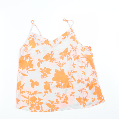 Secret Possessions Womens Silver Floral  Camisole Tank Size 10