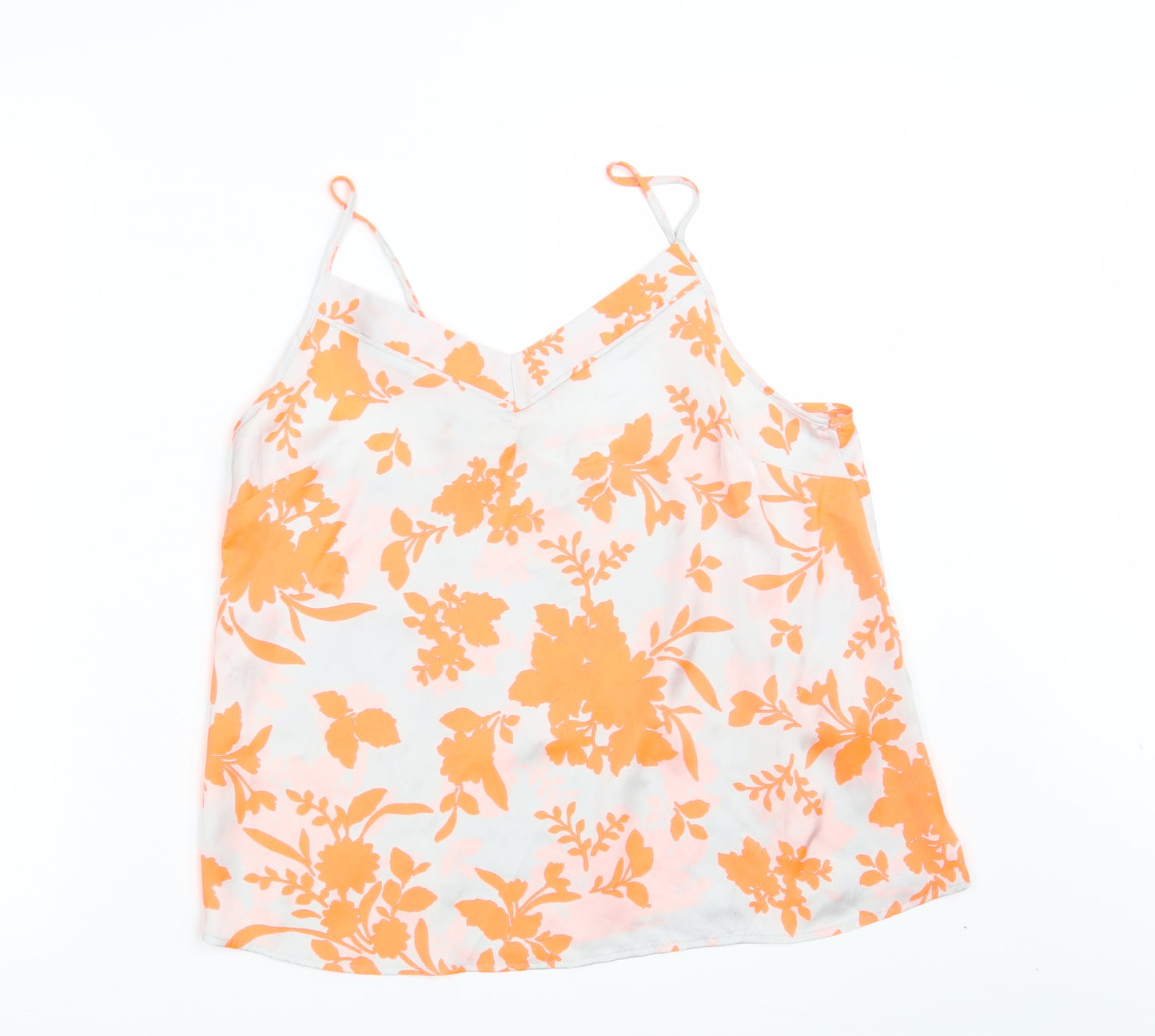 Secret Possessions Womens Silver Floral  Camisole Tank Size 10