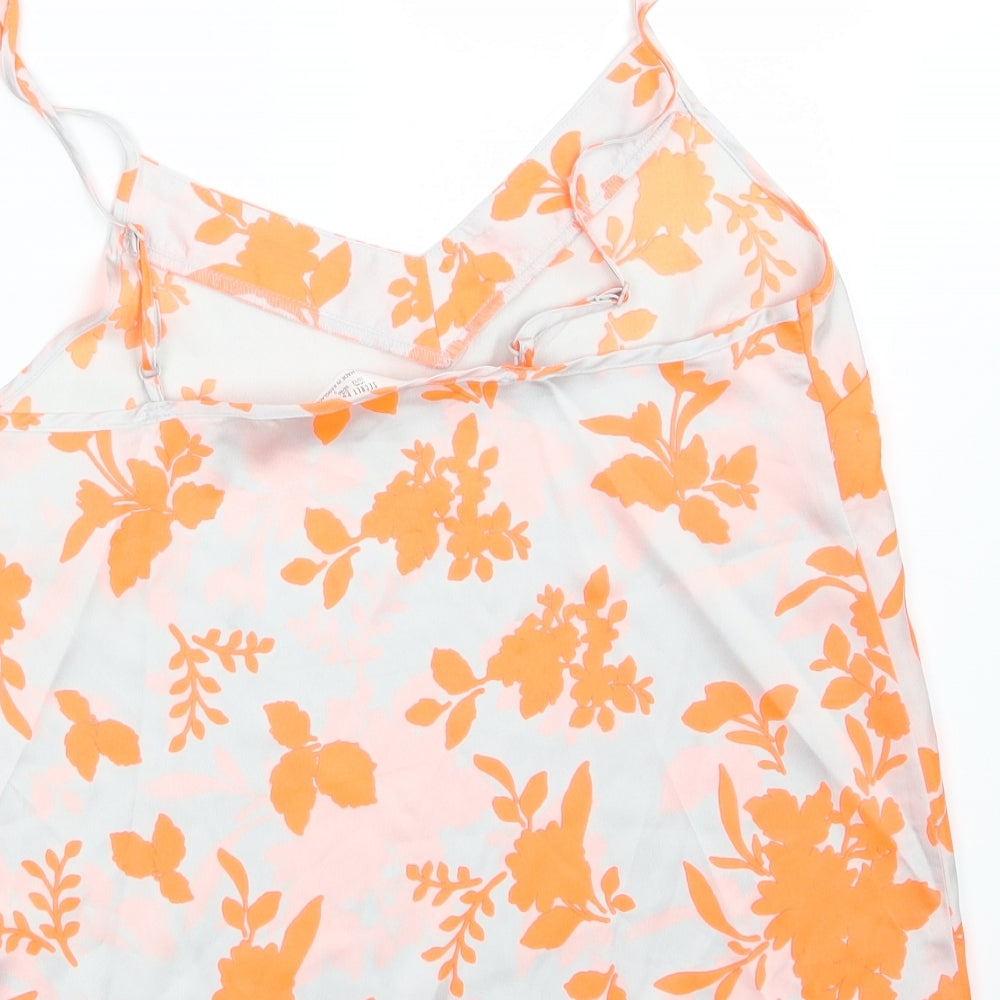 Secret Possessions Womens Silver Floral  Camisole Tank Size 10