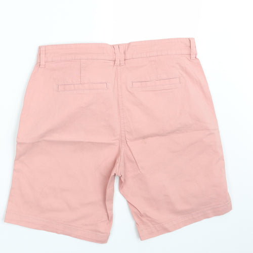 NEXT Womens Pink  Denim Chino Shorts Size 12