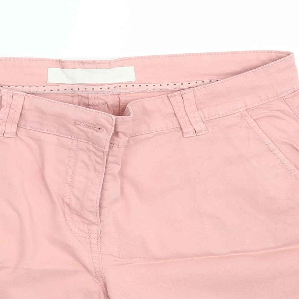 NEXT Womens Pink  Denim Chino Shorts Size 12