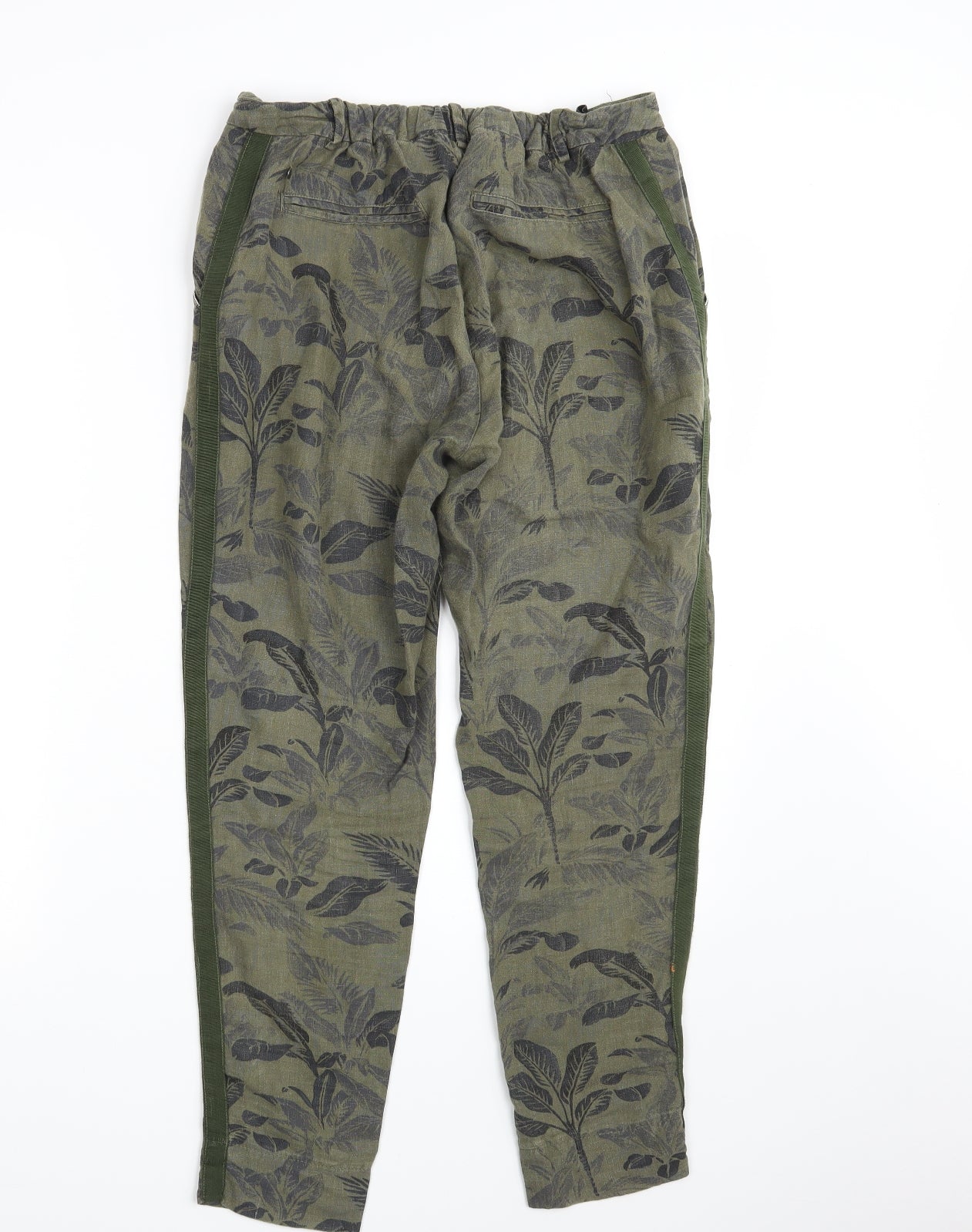 Trend Womens Green Floral  Trousers  Size 10 L27 in