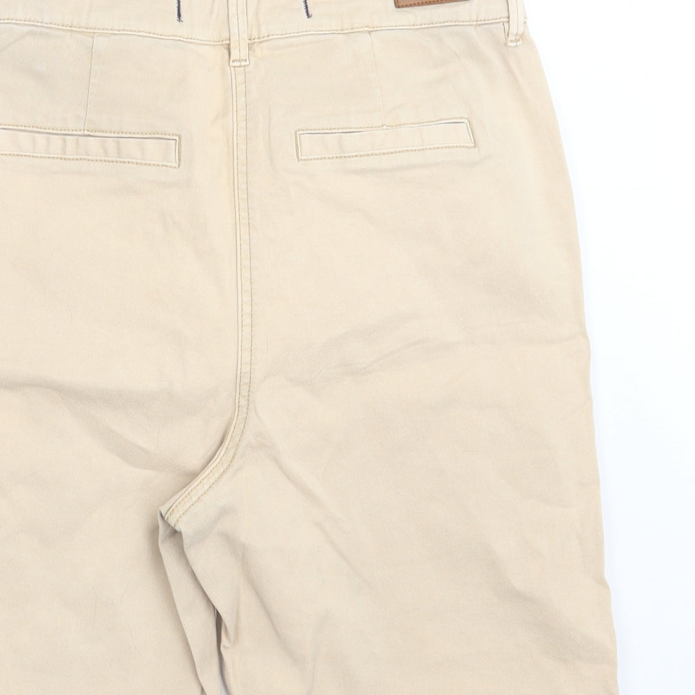 NEXT Womens Beige  Denim Chino Shorts Size 10