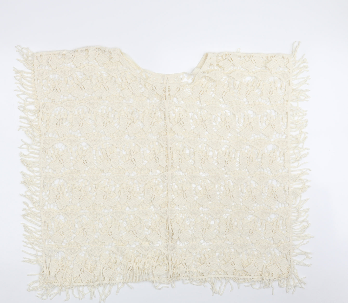 TU Womens Ivory Floral Knit Wrap Jumper One Size