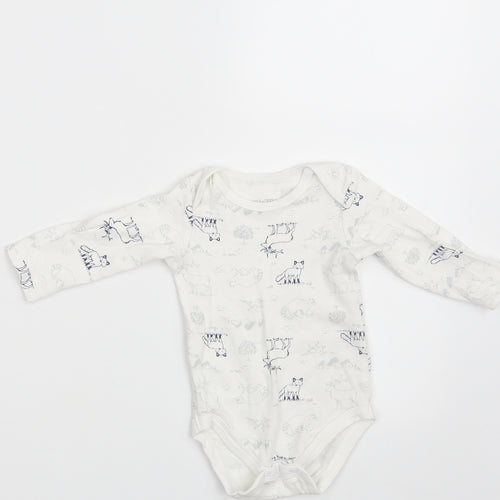Kyle & Deena Baby White Animal Print  Babygrow One-Piece Size 3-6 Months