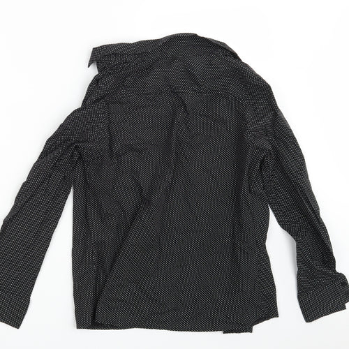 Atmosphere Womens Black Polka Dot  Basic Button-Up Size 12