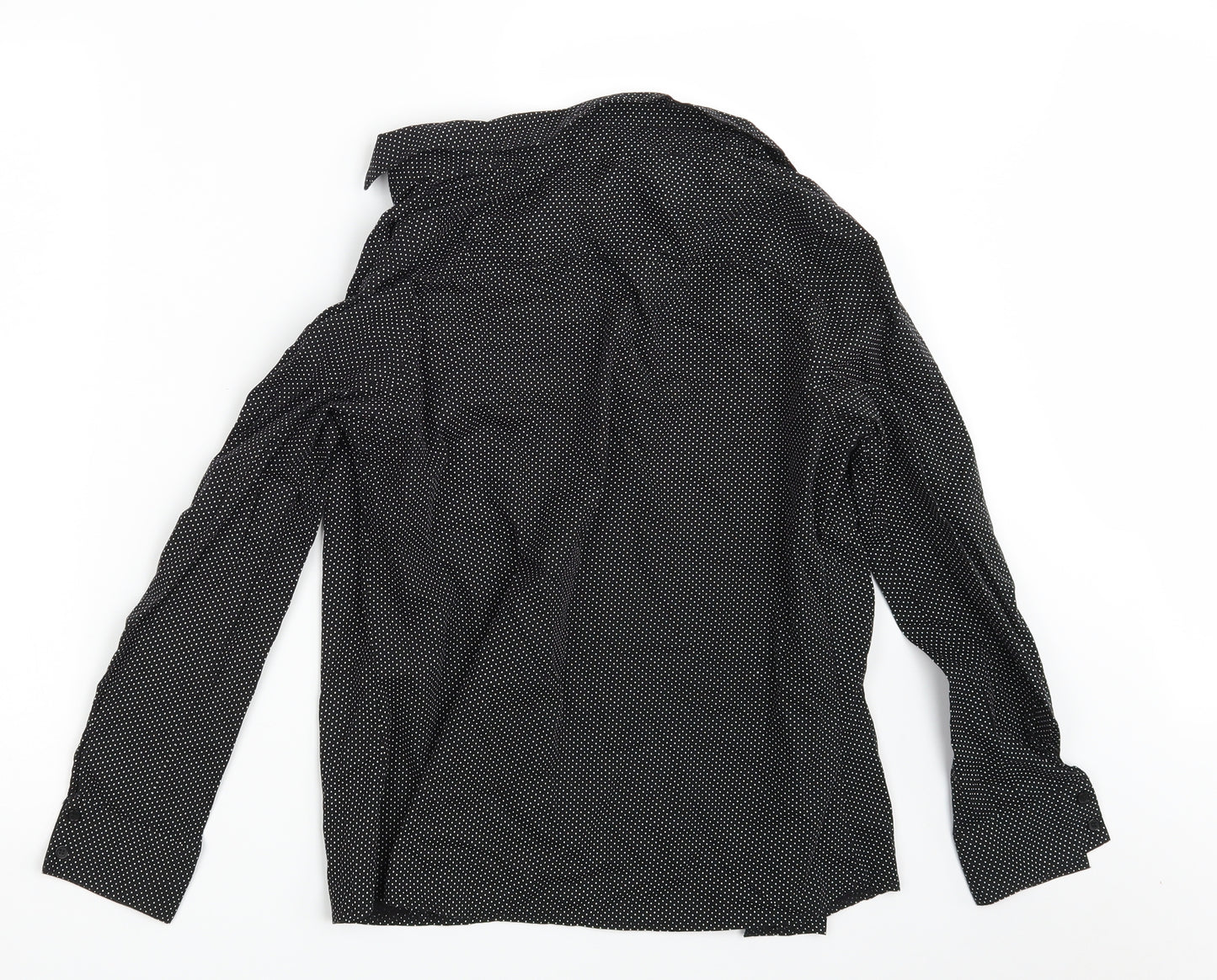 Atmosphere Womens Black Polka Dot  Basic Button-Up Size 12