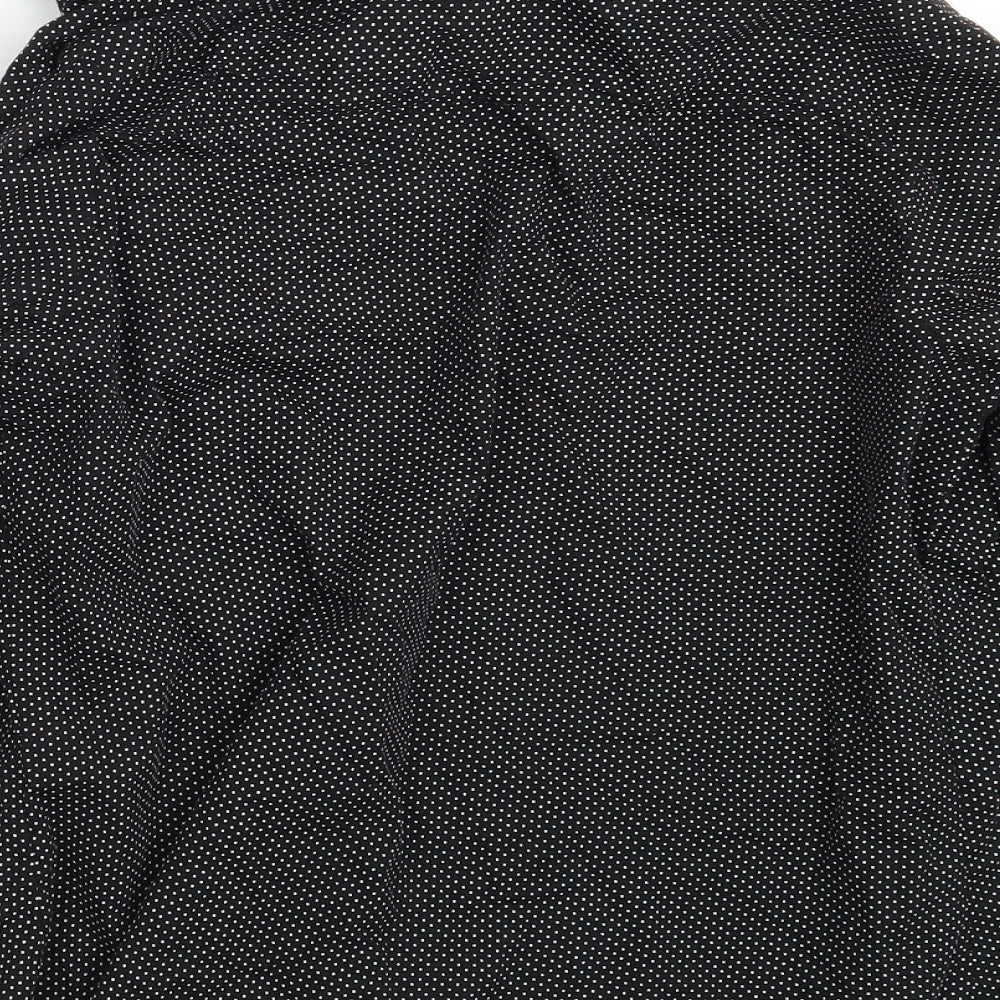 Atmosphere Womens Black Polka Dot  Basic Button-Up Size 12