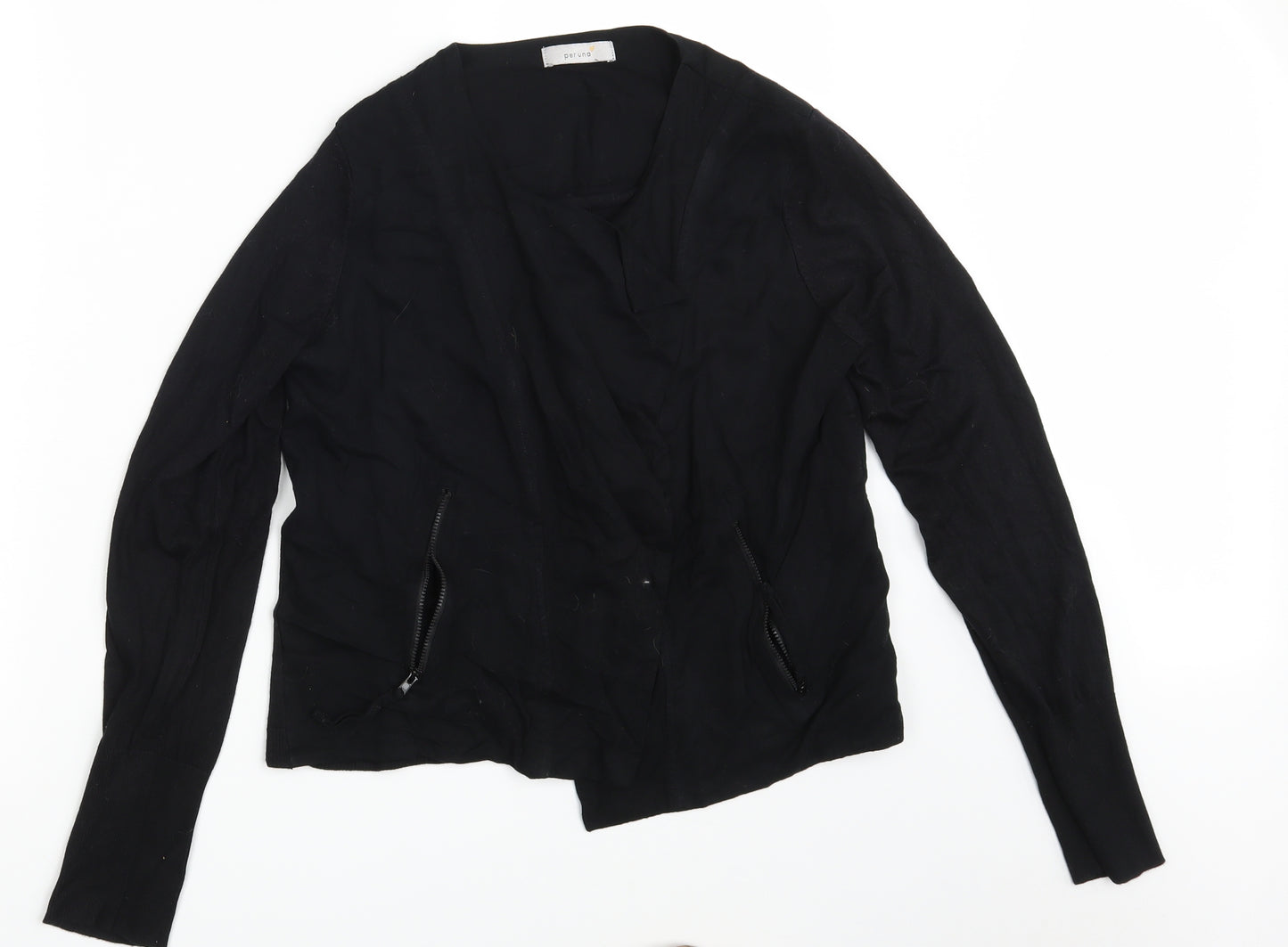 Per Una Womens Black   Wrap Jumper Size 12