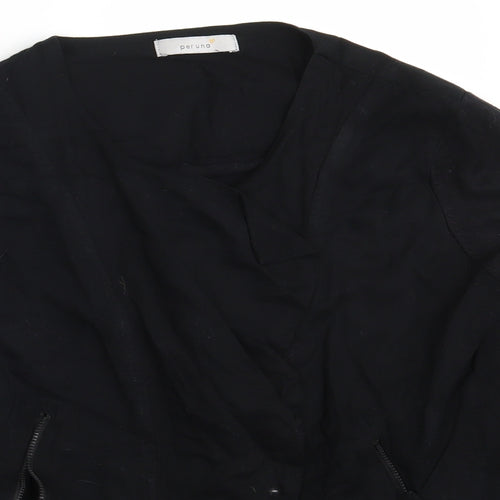 Per Una Womens Black   Wrap Jumper Size 12