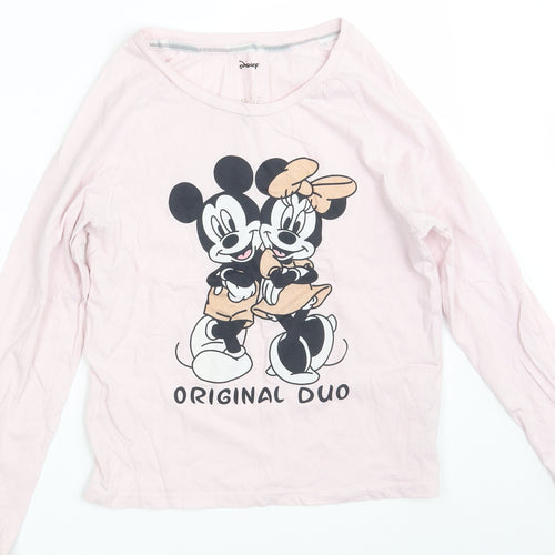 Primark Womens Pink Animal Print  Basic T-Shirt Size 6  - Disney