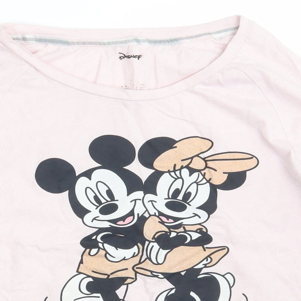 Primark Womens Pink Animal Print  Basic T-Shirt Size 6  - Disney