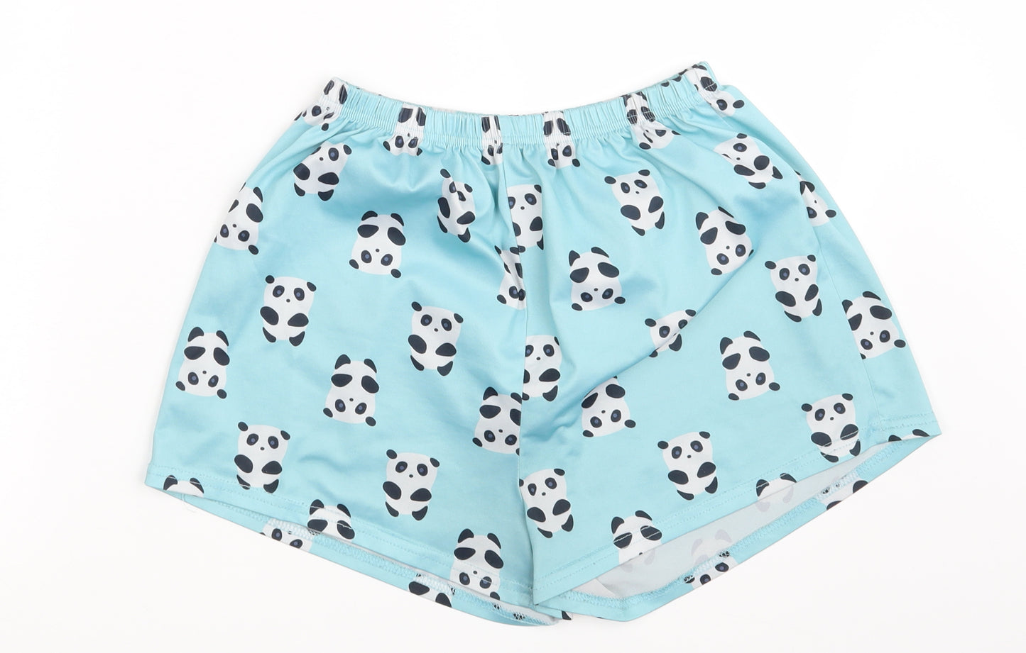 SheIn Womens Blue Animal Print  Sweat Shorts Size S