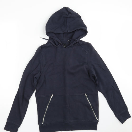 River Island Mens Blue   Pullover Hoodie Size S