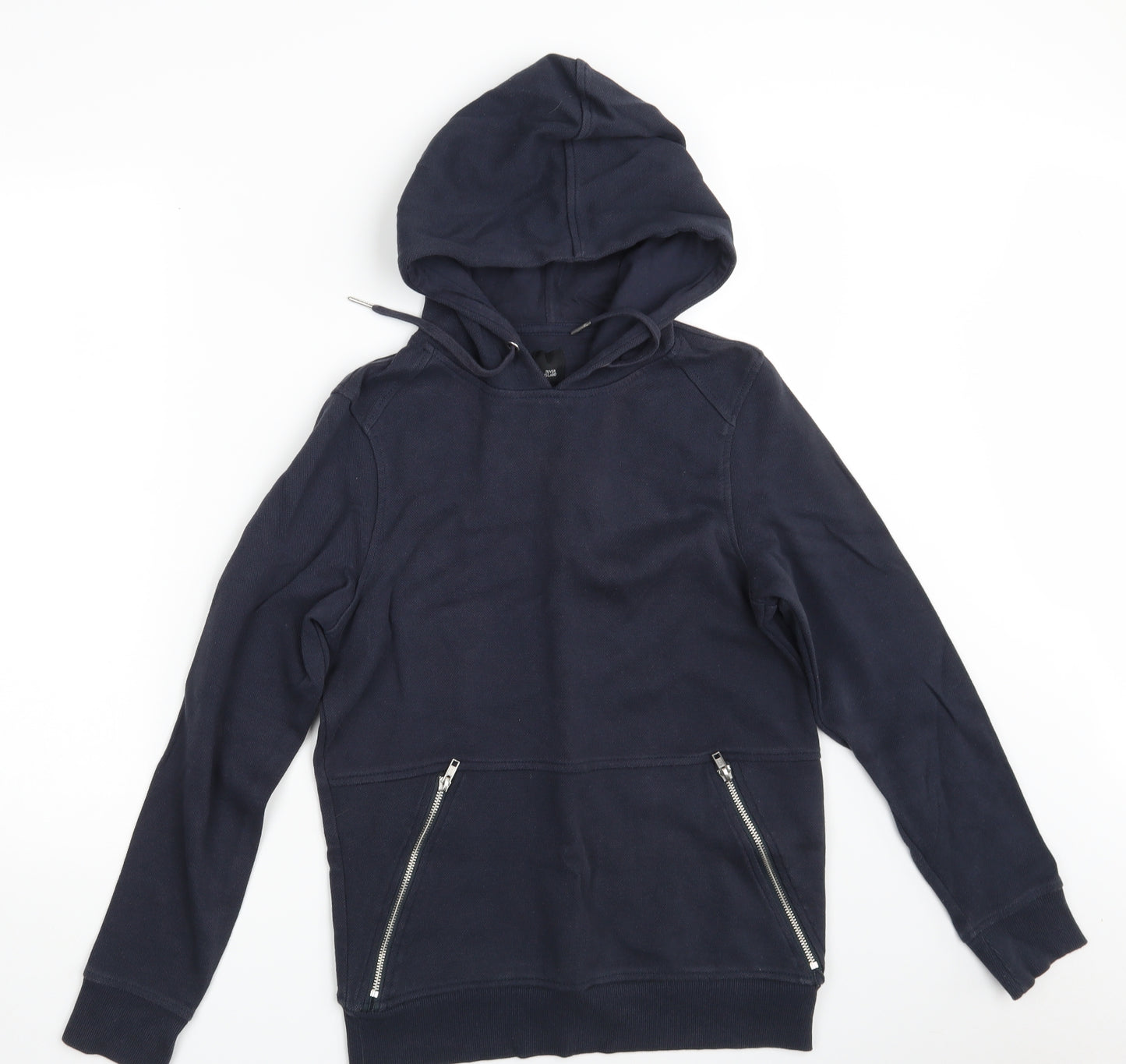 River Island Mens Blue   Pullover Hoodie Size S