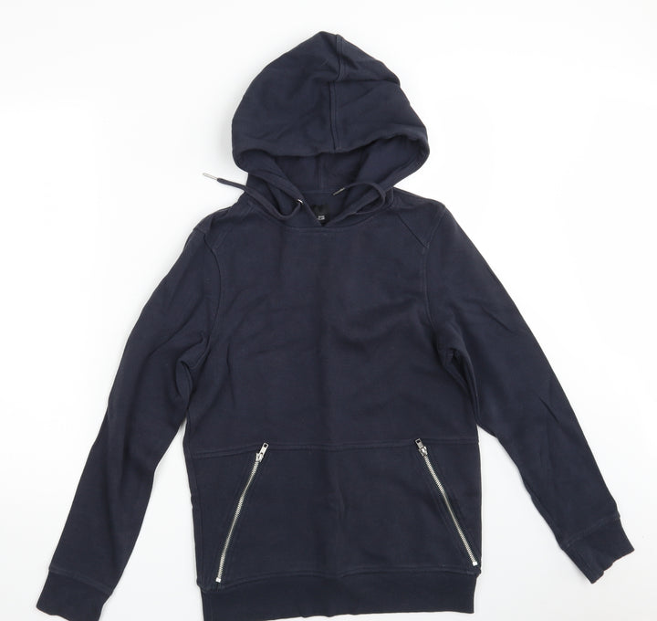 River Island Mens Blue   Pullover Hoodie Size S