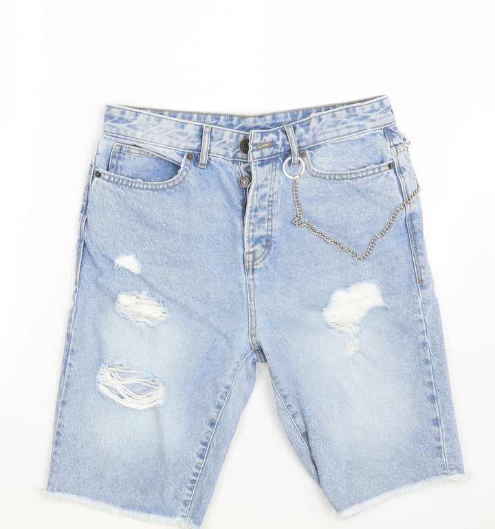 Denim Co. Mens Blue Denim Chino Shorts Size 30 in