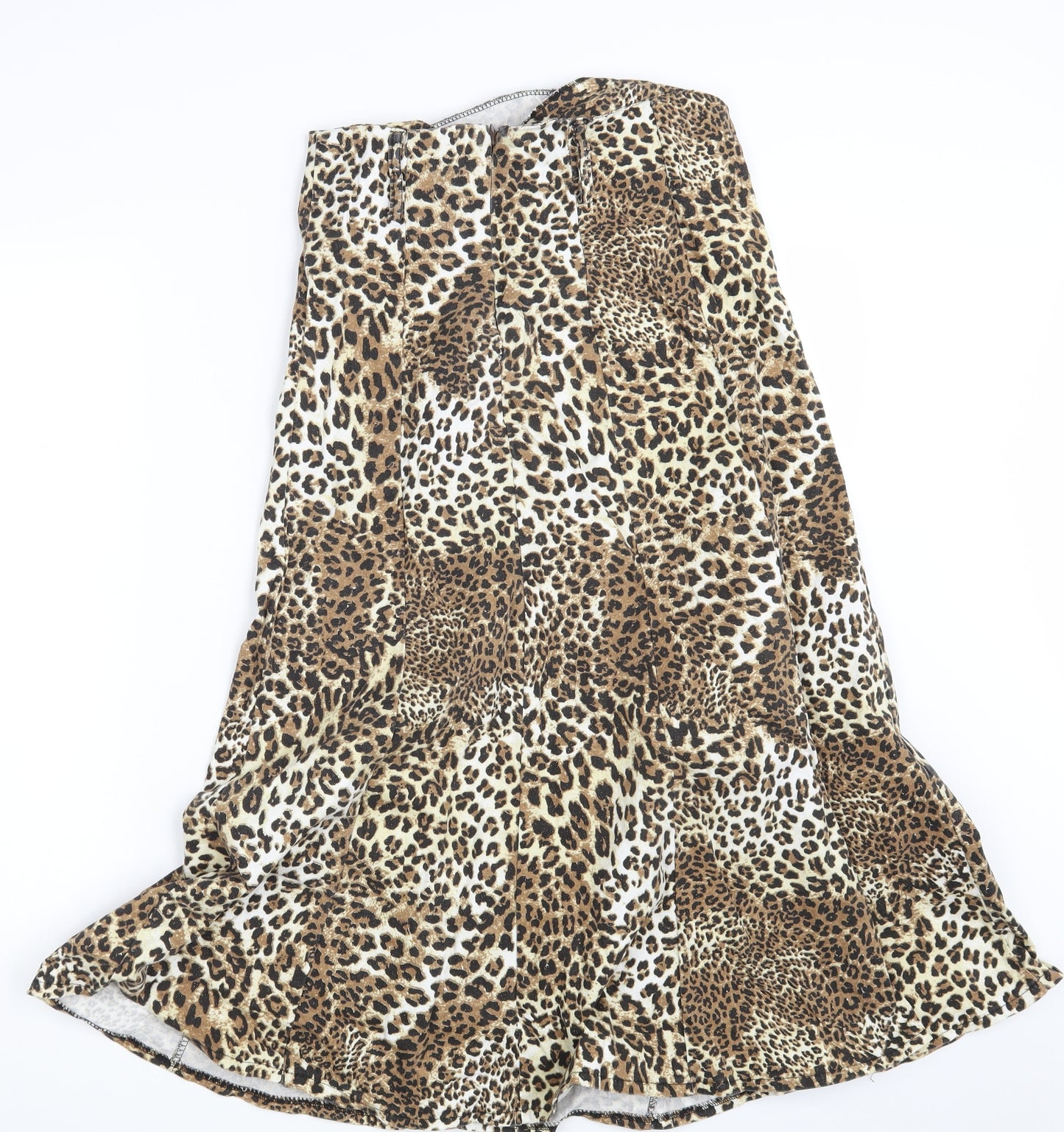Preworn Womens Brown Animal Print  A-Line Skirt One Size
