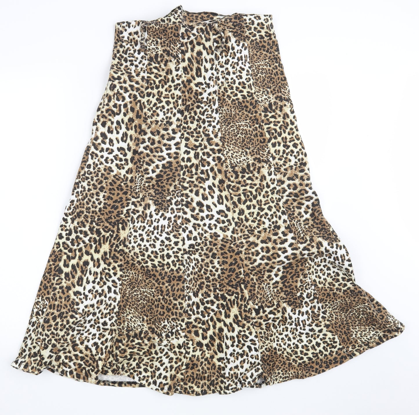 Preworn Womens Brown Animal Print  A-Line Skirt One Size