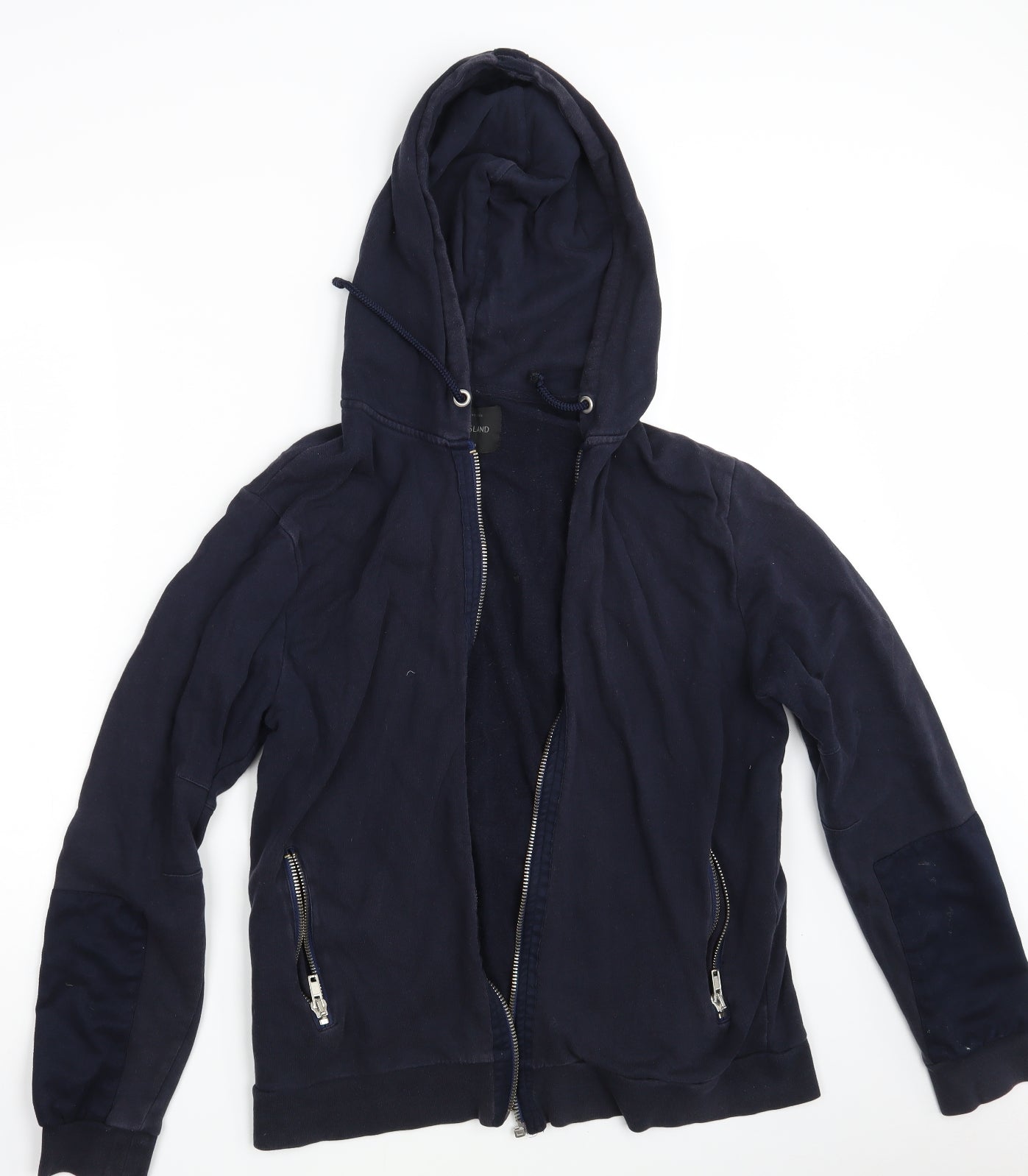 River Island Mens Blue   Full Zip Hoodie Size L
