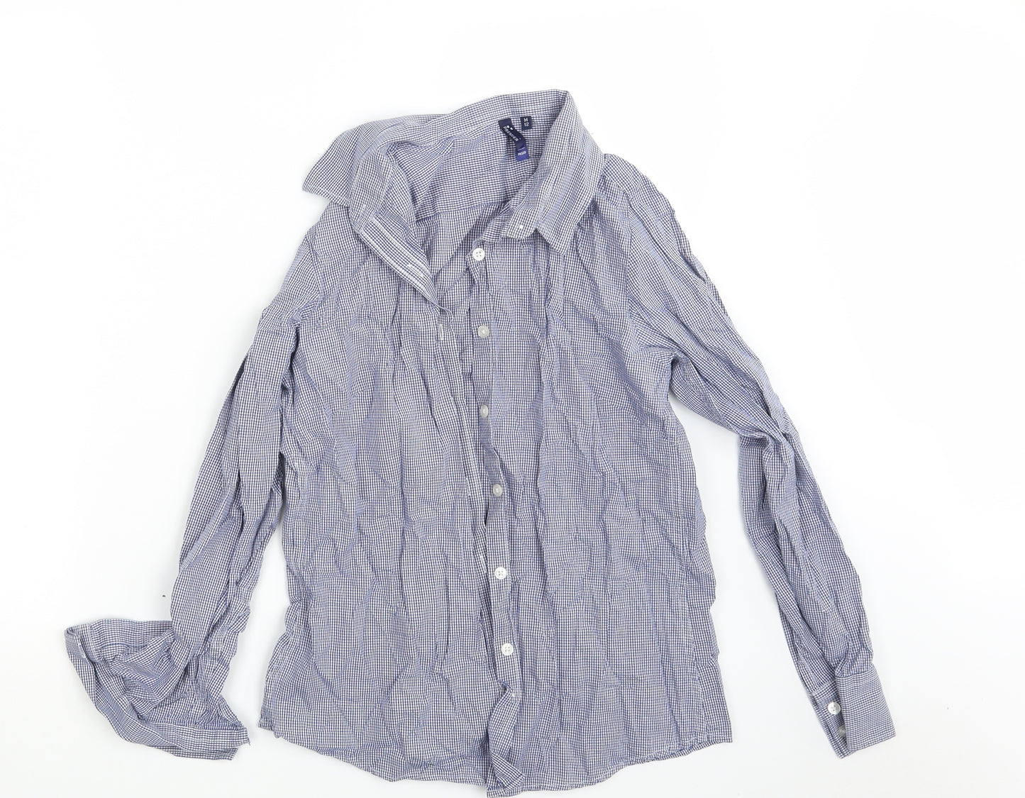 Premier Womens Blue Check  Basic Button-Up Size 12