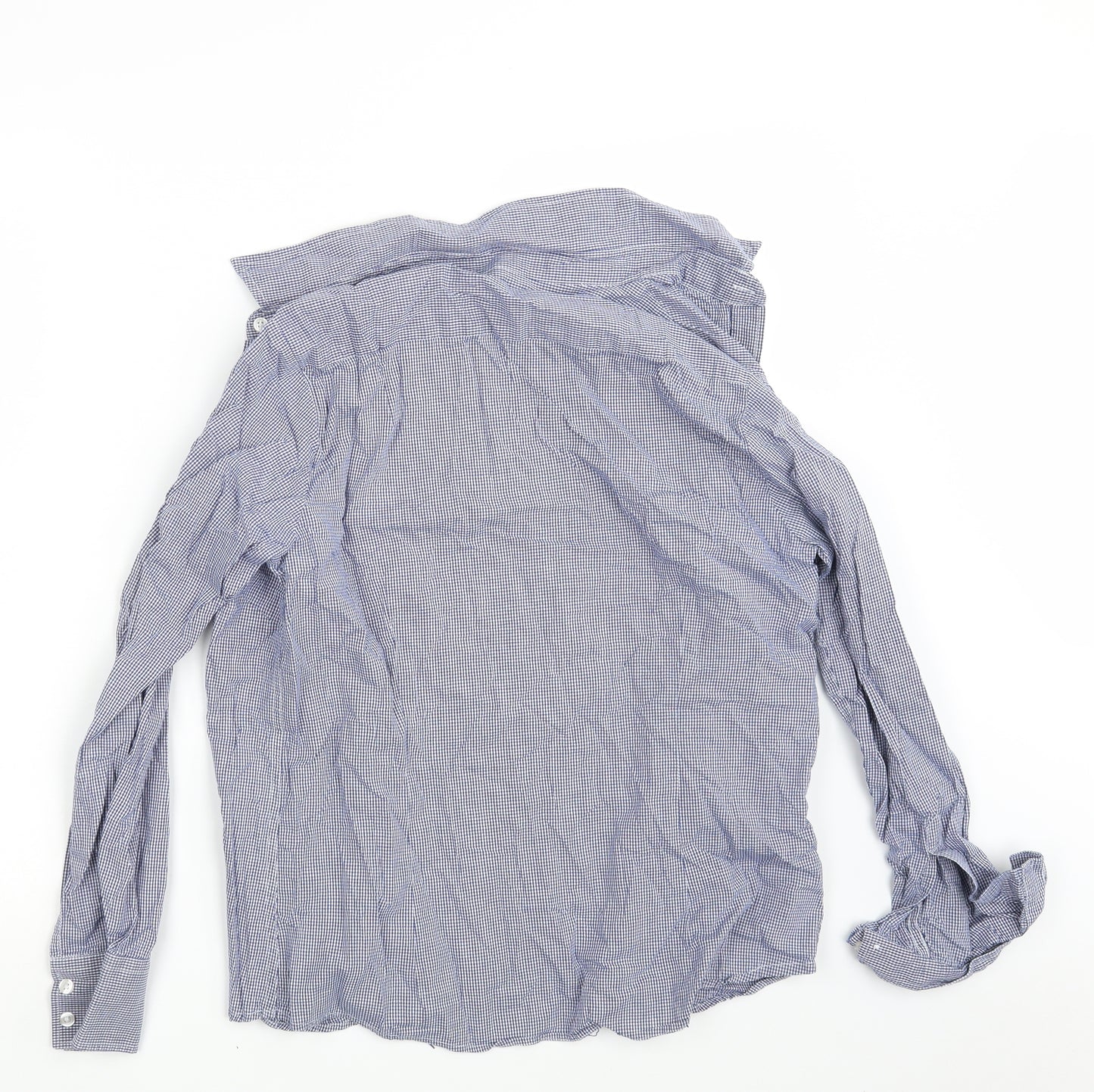 Premier Womens Blue Check  Basic Button-Up Size 12