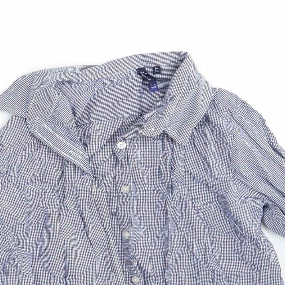 Premier Womens Blue Check  Basic Button-Up Size 12