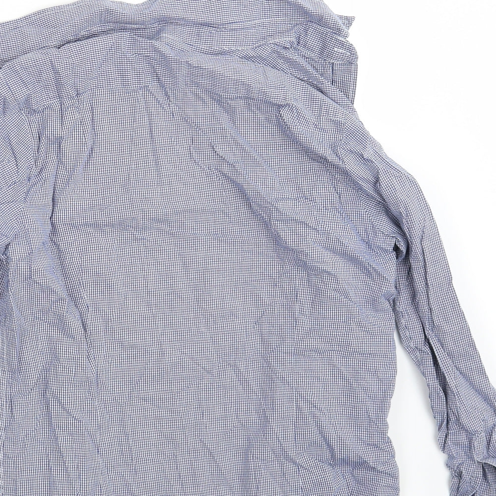 Premier Womens Blue Check  Basic Button-Up Size 12