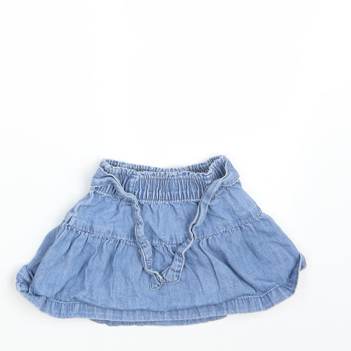 NEXT Girls Blue  Denim A-Line Skirt Size 9-12 Months