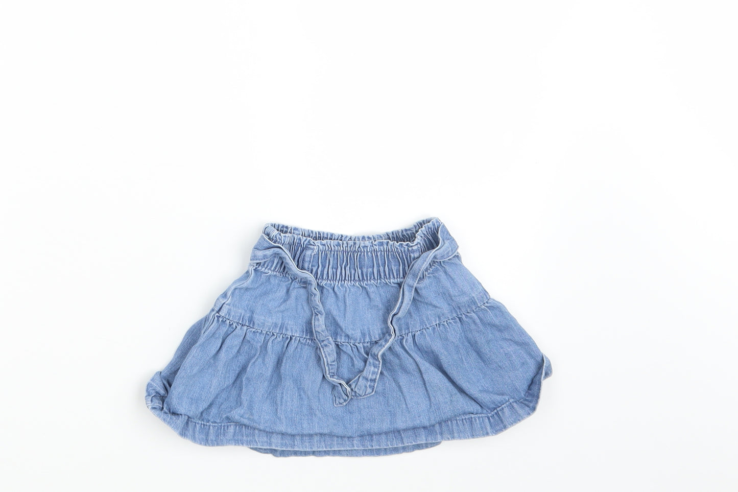 NEXT Girls Blue  Denim A-Line Skirt Size 9-12 Months