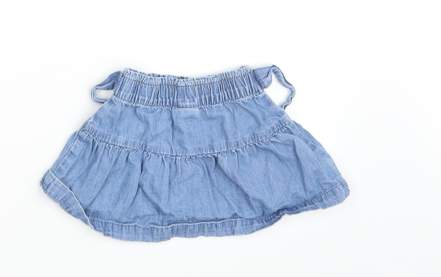 NEXT Girls Blue  Denim A-Line Skirt Size 9-12 Months
