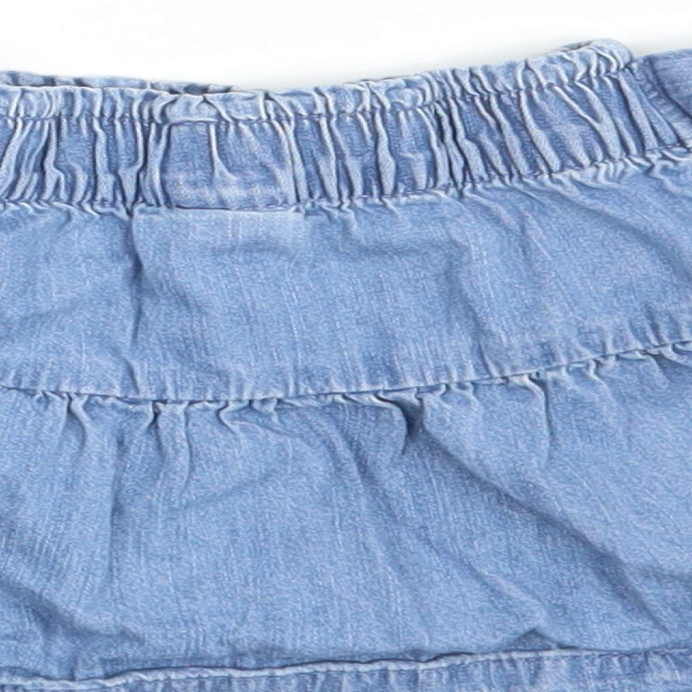 NEXT Girls Blue  Denim A-Line Skirt Size 9-12 Months