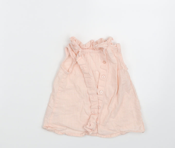Matalan Girls Pink Basic Button-Up Size 12-18 Months
