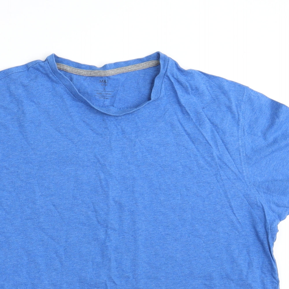 M&S Mens Blue    T-Shirt Size L