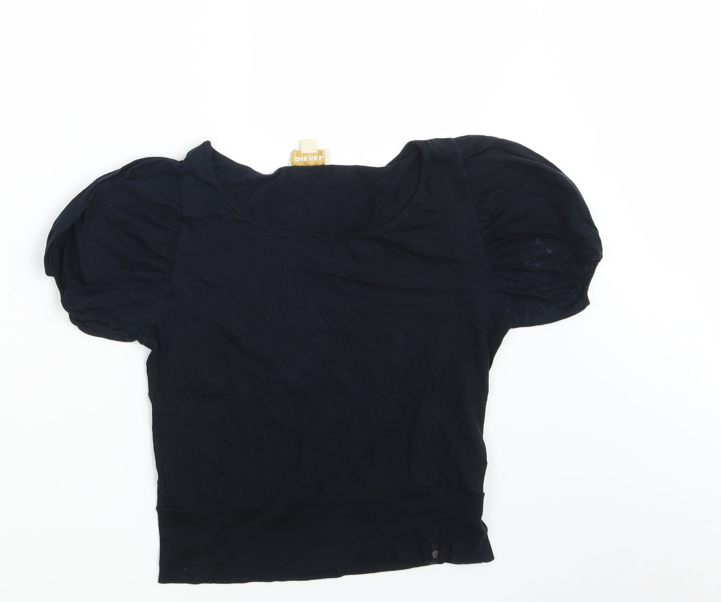 Diesel Womens Black   Cropped T-Shirt Size M